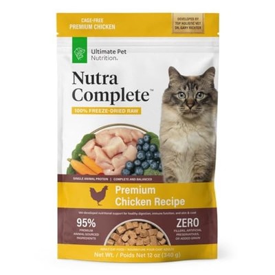 ULTIMATE PET NUTRITION Nutra Complete Premium Chicken Cat Food - Freeze Dried