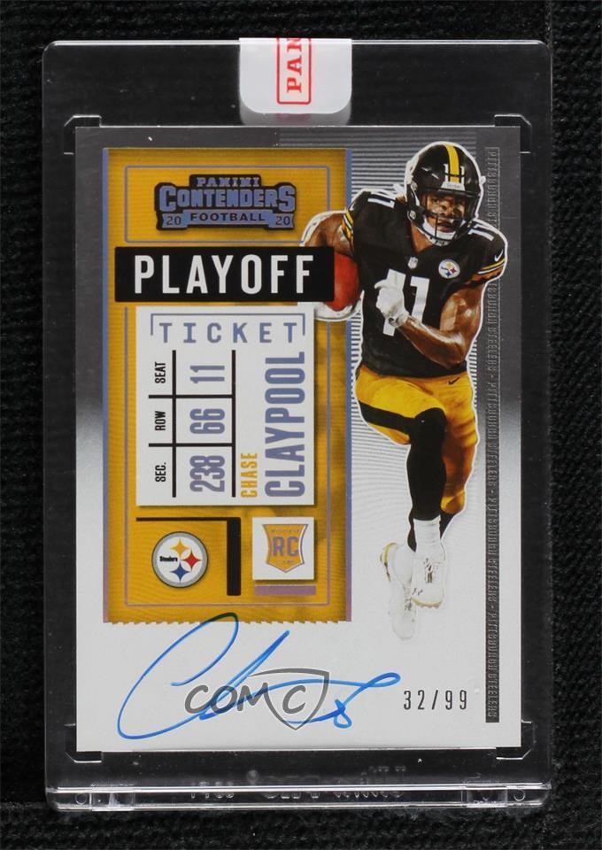 2020 Contenders RPS Playoff Ticket 32/99 Chase Claypool #120 Rookie Auto RC 7m3