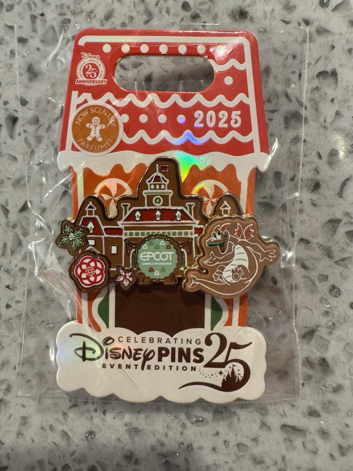 2025 Disney Parks Epcot Christmas Gingerbread Holiday Figment LE 3500 Pin
