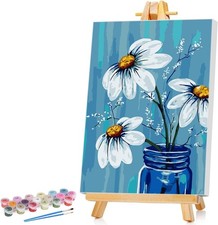 Beginner-Friendly Framed Flower Paint by Numbers Kit - Gift for All Ages