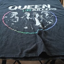 Queen Official Merch Live Killers Graphic Black Long Sleeve Band Shirt Size L