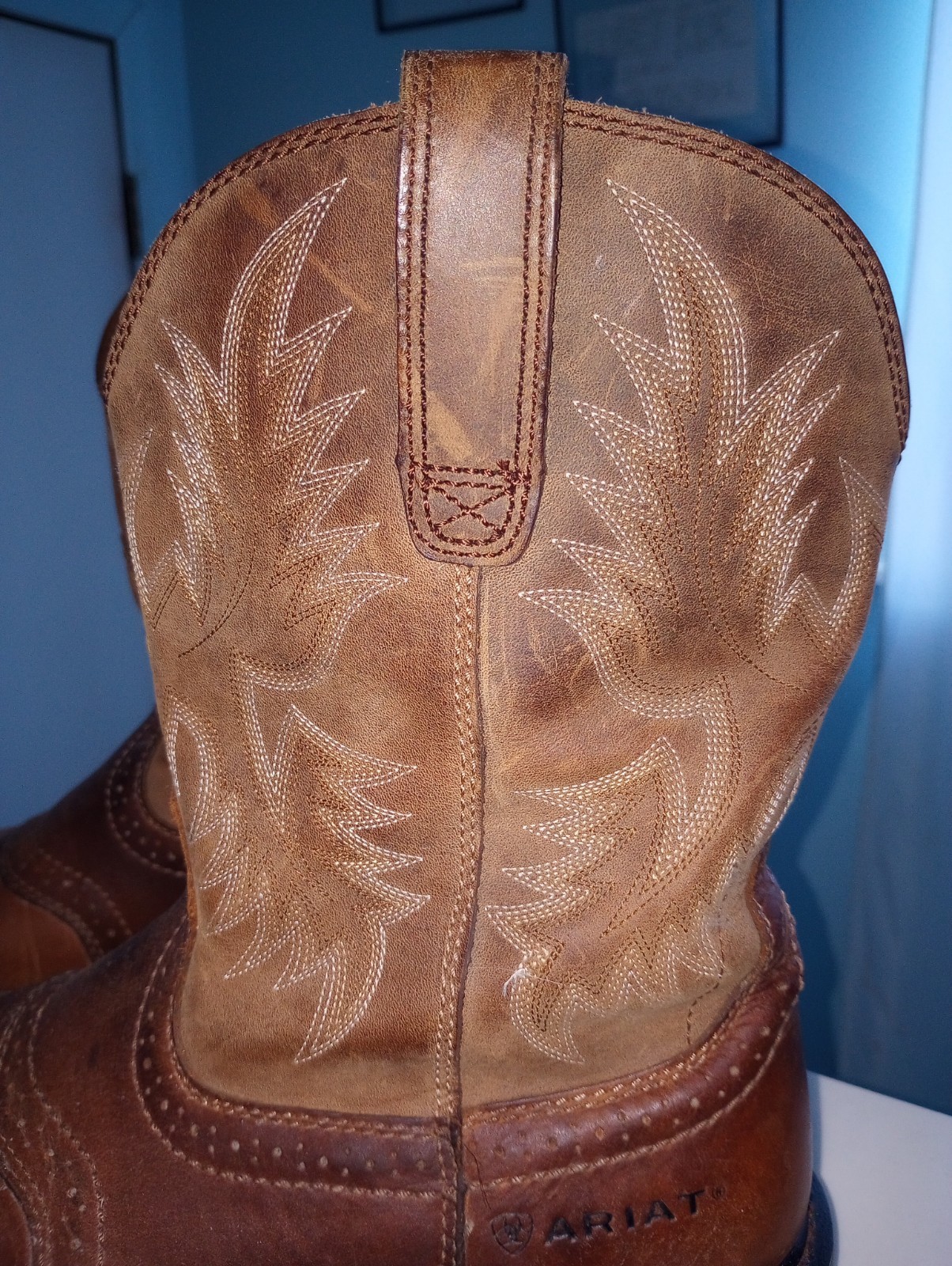 Ariat Western Performance Brown Square Toe Boots … - image 3