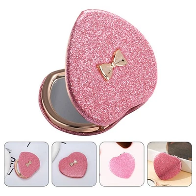 Specchio da trucco pieghevole a forma di cuore: specchio tascabile da viaggio - Imagen 1 de 4