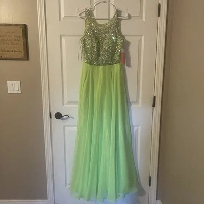 tiffany green prom dresses Designs lime dress Tags still attached Ball gown