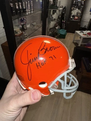 Jim Brown Autographed Browns Helmet No authenticity