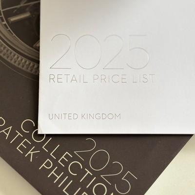 Patek & Philippe Collectable Catalogue Collection 2024/2025 with price list. New
