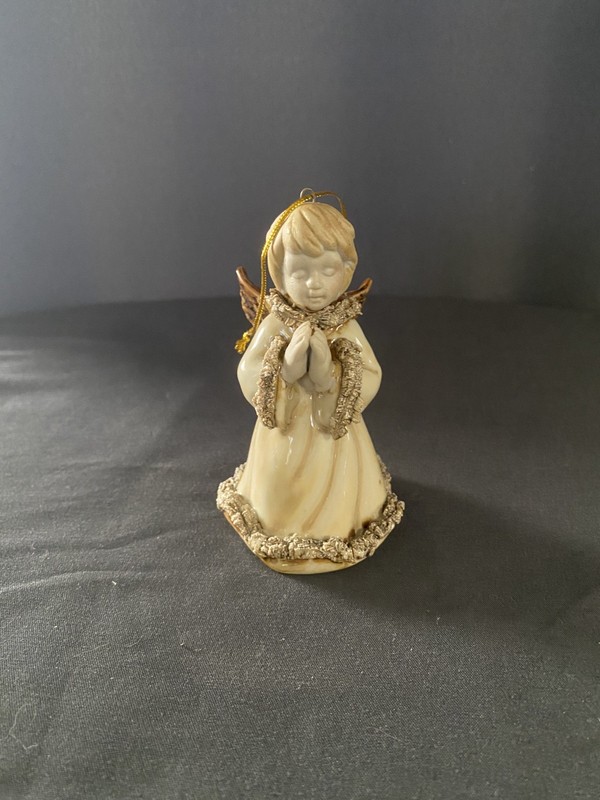 Christmas Angel Ornament/Decoration  4'' hand decorated in Japan