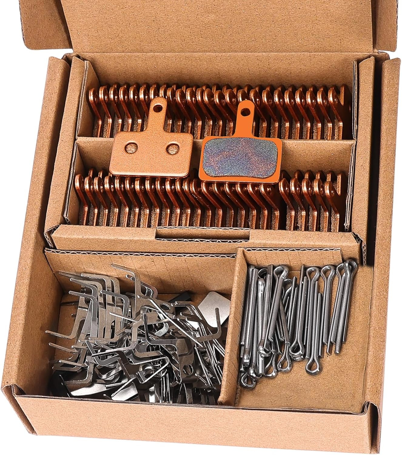25 Pairs Sintered Metal Ebike Bicycle Disc Brake Pads, Compa