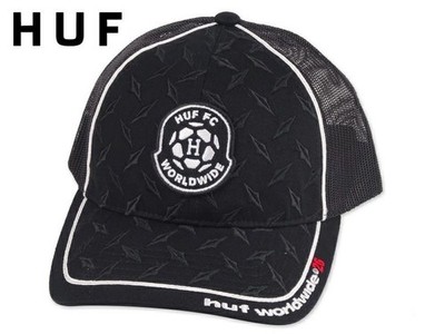 HUF Diamond Plate Trucker Cap Black Mesh Hat From Japan