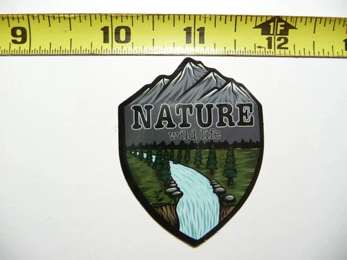 WATERFALL NATURE MOUNTAIN SMALL STICKER DECAL HIKING CAMPING WOODS GEAR PARK