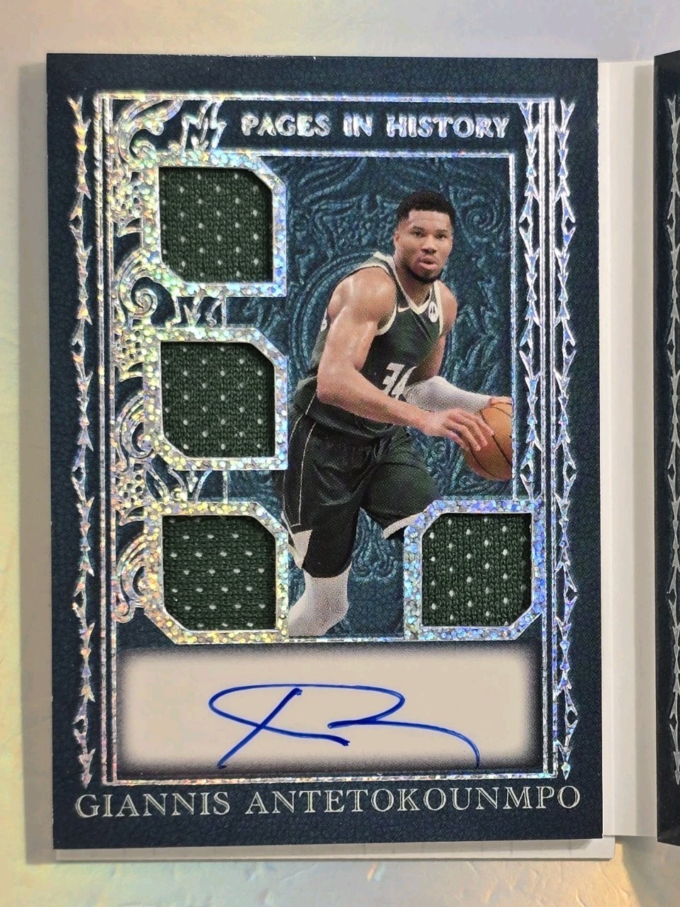 2025 Leaf GOTG Giannis Antetokounmpo Lionel Messi 2/3 Patch AUTO Booklet #PH-3 view 4