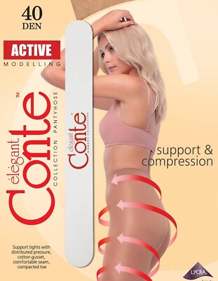 Stützstrumpfhose 40 DEN mit Shaping-Effekt Größe 3/M Farbe Bronze