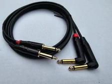 Mogami Dual Angle TS 6.35mm 1/4" Phono Mono to 2xTS Connector Audio Cable