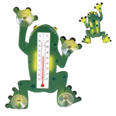 ORION Fensterthermometer Außenthermometer FROSCH mit Saugnäpfen