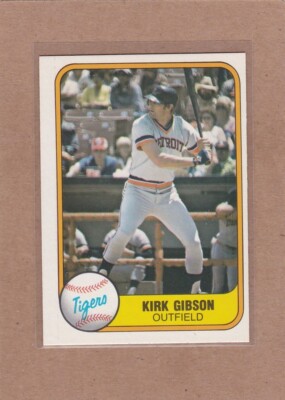 1981 FLEER BASEBALL KIRK GIBSON ROOKIE #481 TIGERS NMMT *E1525
