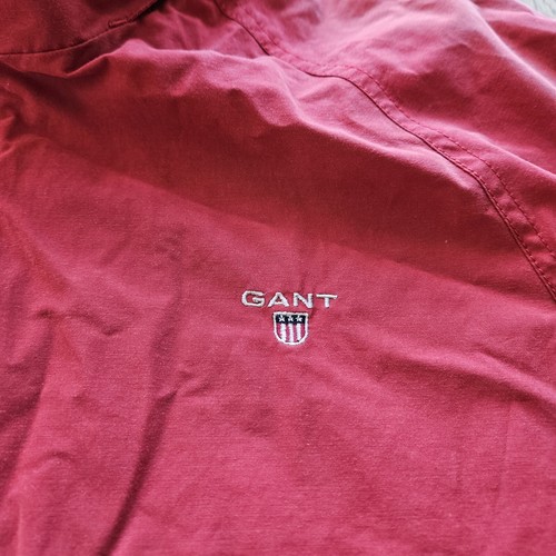 Gant Men’s Vintage Red Windbreaker Jacket Size S Fleece Lined Midlength Jacket - Picture 2 of 8
