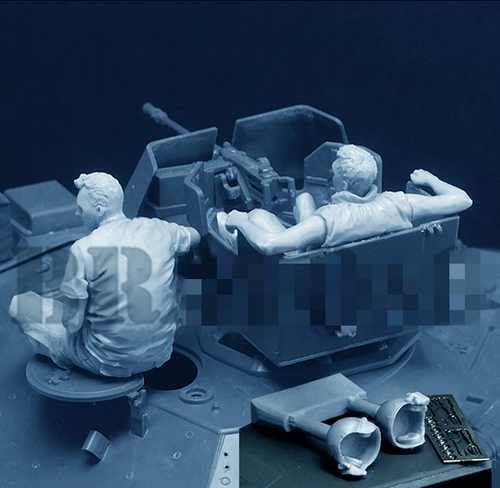 1/35 Scale WWII US Soldiers Resin Model Kit – 2 Unpainted, Unassembled Figures For Dioramas