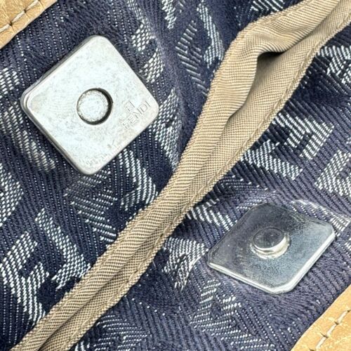 Bolso de Mano FENDI Zucchino Denim Lona Auténtico F05-0138 - Imagen 11 de 24
