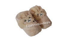 NEW KIDS CHILD INFANT UGG BIXBEE LLAMAS NATURAL STUFFIE SHOE BOOTIES BOOTS