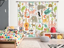 3D Cartoon Animal ZHUA834 Photo Curtain Window Blockout Fabric Amy 2023