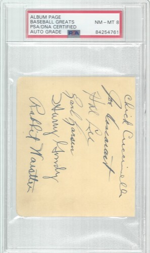 HANK GOWDY, 1914 BOSTON BRAVES W.S. CHAMPIONS + 5 OTHERS, CUT AP, NM-MT 8