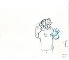 Chuck E Cheese Pizza Commercial Production Animation Cel Drawing 2005 ER042