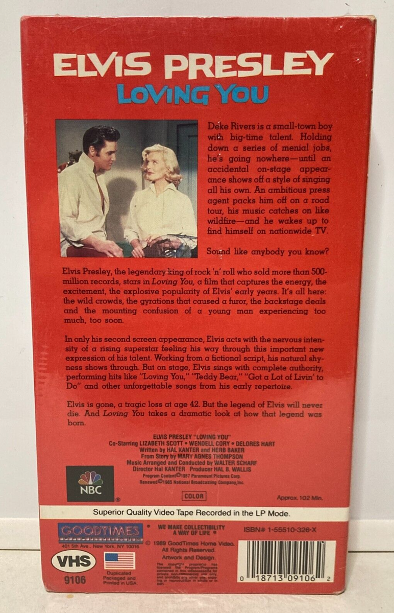 Elvis Presley Loving You Movie VHS SEALED 102 min 1989 LF Mode
