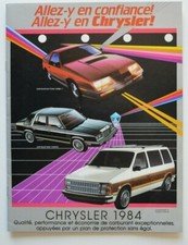 CHRYSLER Full Line 1984 dealer brochure catalog - French - Canada