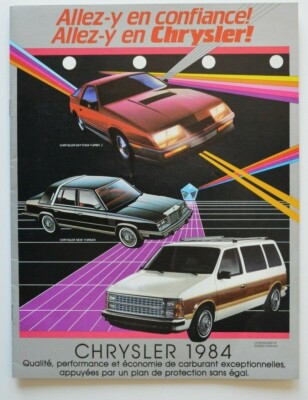 CHRYSLER Full Line 1984 dealer brochure catalog - French - Canada