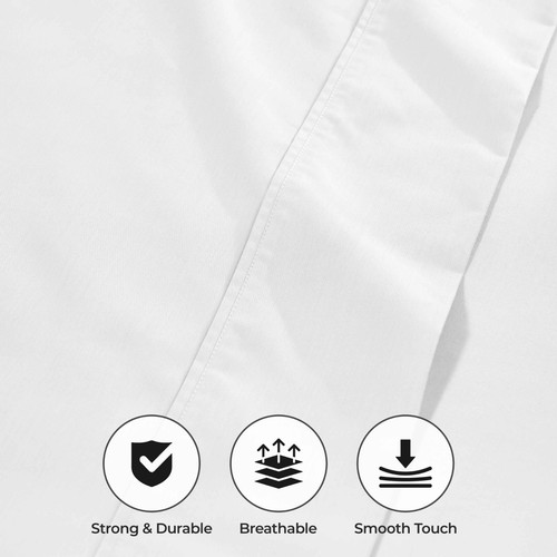 1000 Thread Count Cotton Blend Oversized Solid Deep Pocket Bed Sheet Set - 第 35/35 張圖片