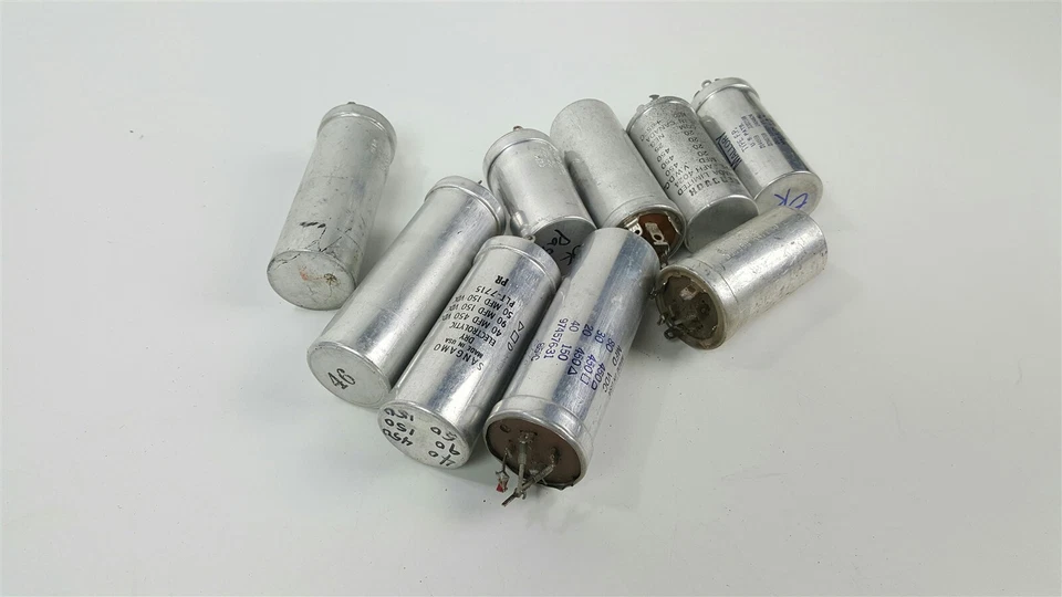 Lote mixto de condensadores vintage 450v - ver fotos para valores - sangamo, STM Foto 4 de 4