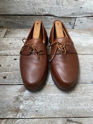 靴 JOHN LOBB brown Straight Tip Dress shoes Barros' Brown Leather Split Toe Derby UK 8.5 EE - Abbot's Shoes