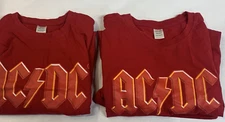 AC/DC T-Shirts (2) Two - Red - Medium And XL - 100% Cotton