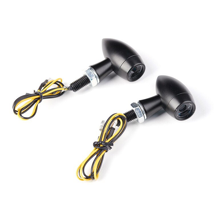 Frecce Anteriori LED Nere Heinz Bikes Sotto I Comandi Softail 96-14 - Foto 2