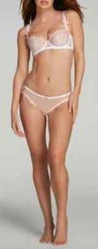 AGENT PROVOCATEUR SEXY MAYBELLE WHITE/PEACH BRIEF SIZE 2 SMALL UK 8 BNWT