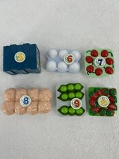 Leap Frog Grocery Shopping Cart 6 Replacement Foods 5-10 Peas Eggs Cherry 2002