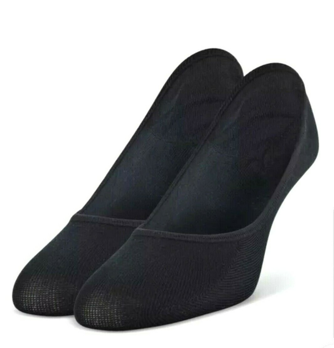 PEDS Womens Ultra Low Microfiber Liner Socks Extended Size 812 Black
