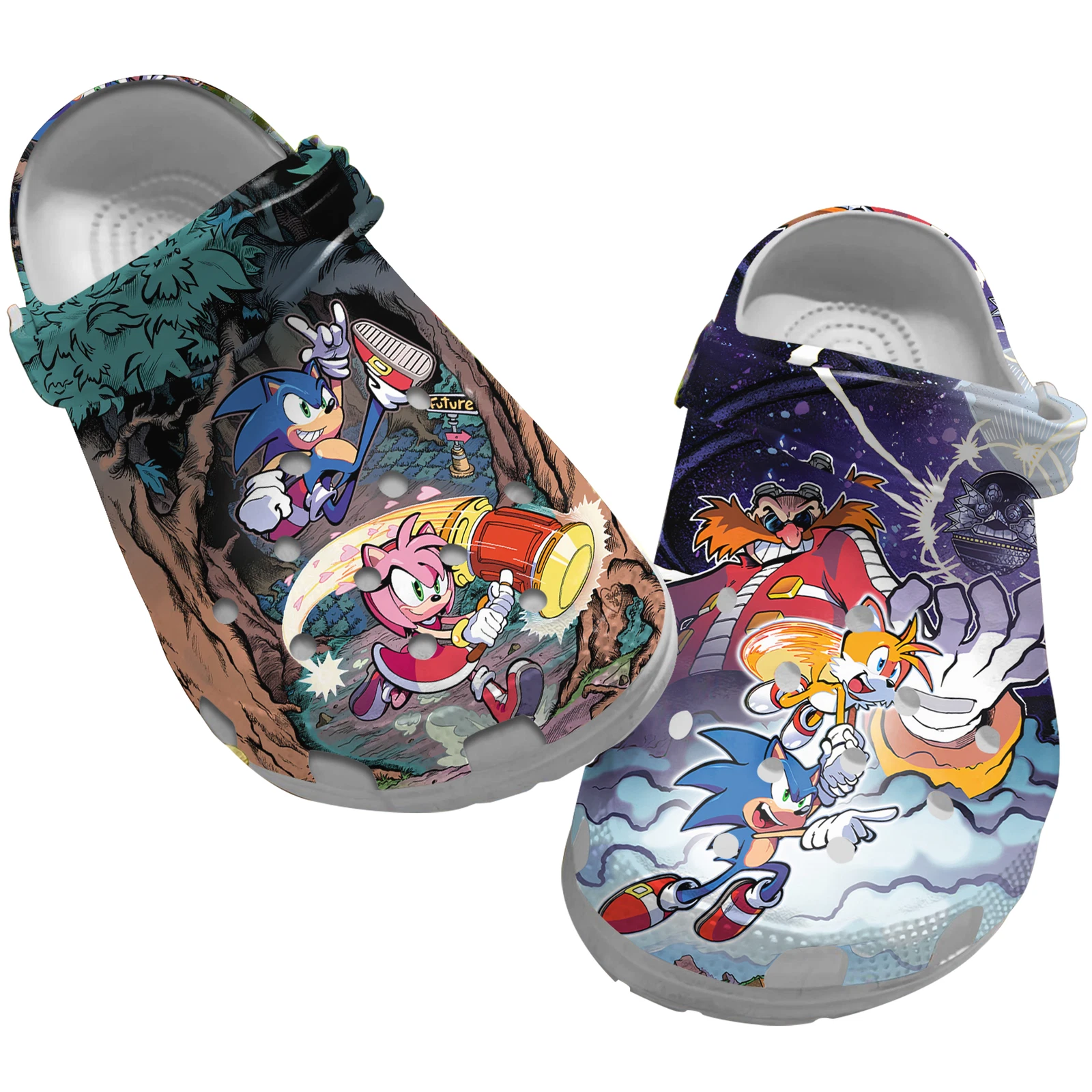 Fuzzy And Lightweight Sonic The Hedgehog Funny Clogs