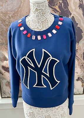 Gucci x MLB NY Yankees Jeweled Crewneck Blue Sweatshirt | eBay Gucci x MLB NY Yankees Jeweled Crewneck Blue Sweatshirt | eBay