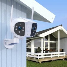 8MP WIFI IP Camera Outdoor Dual Lens 180  Wide Angle Surveillance Security Cam