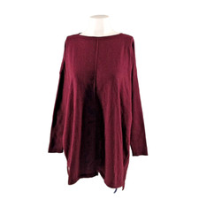 NWT Style Co Oversized Fall Cozy Sweater MEDIUM 8-10 French Seam Burgundy