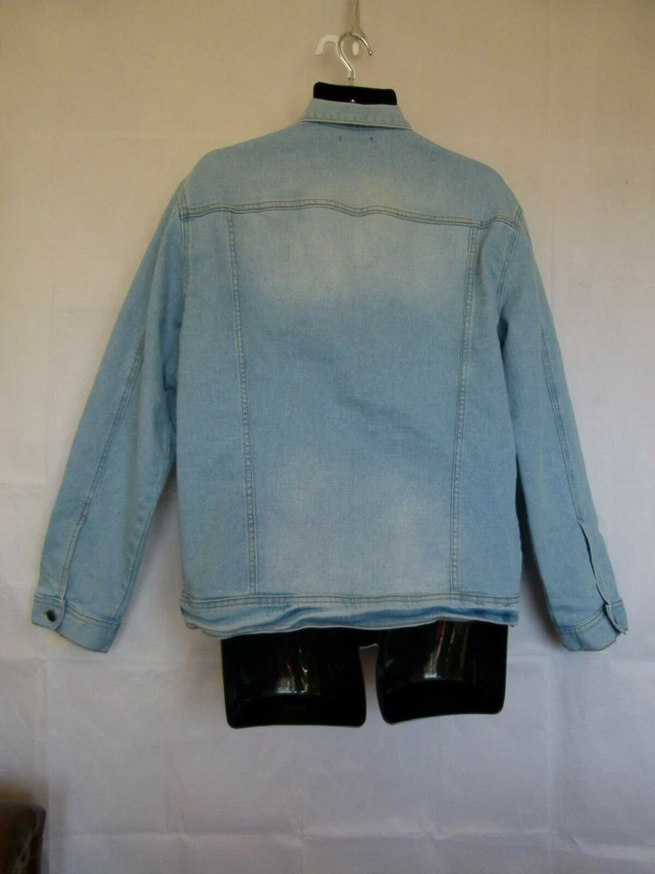 Pantalones de mezclilla Basics Hering para hombre chaqueta botones delanteros mezcla de algodón bolsillos azul talla XL Foto 4 de 4