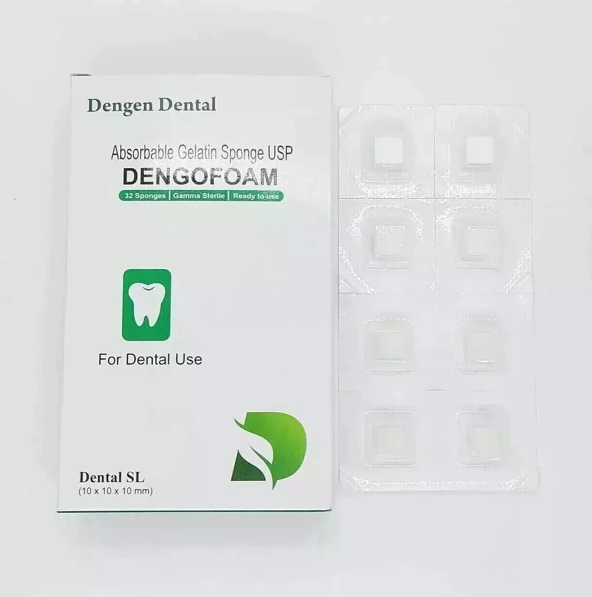 Dengen Dental Sterile Gelatine Hemostatic Sponge Gelfoam Cubes 32pcs FASTSHIP...