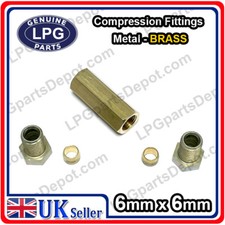 6mm 8mm 10mm Brass Compression fittings for Copper Plumbing gas Pipes