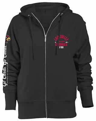 Louisville Cardinals WOMEN'S (LADIES) Large FULL-ZIP Hoodie  (NCAA)