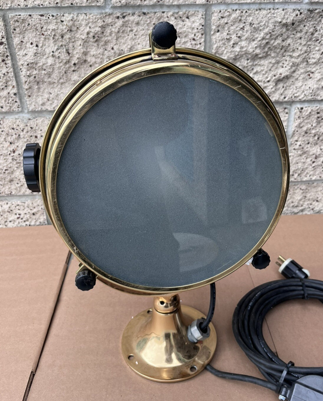 Nautical Maritime Brass Polished Ship Signal Spot Search Light Carlisle & Finch