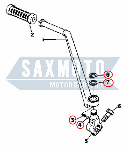 YAMAHA RD250 LC 4L1 RD350 LC 4L0 Kickstart-Reparaturset Kickstart Repair Kit - Bild 2 von 2