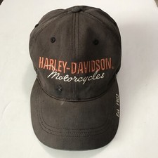 Harley Davidson  Fitted Cotton Ball Cap with Embroidered Logo XL Distressed