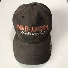 Harley Davidson  Fitted Cotton Ball Cap with Embroidered Logo XL Distressed