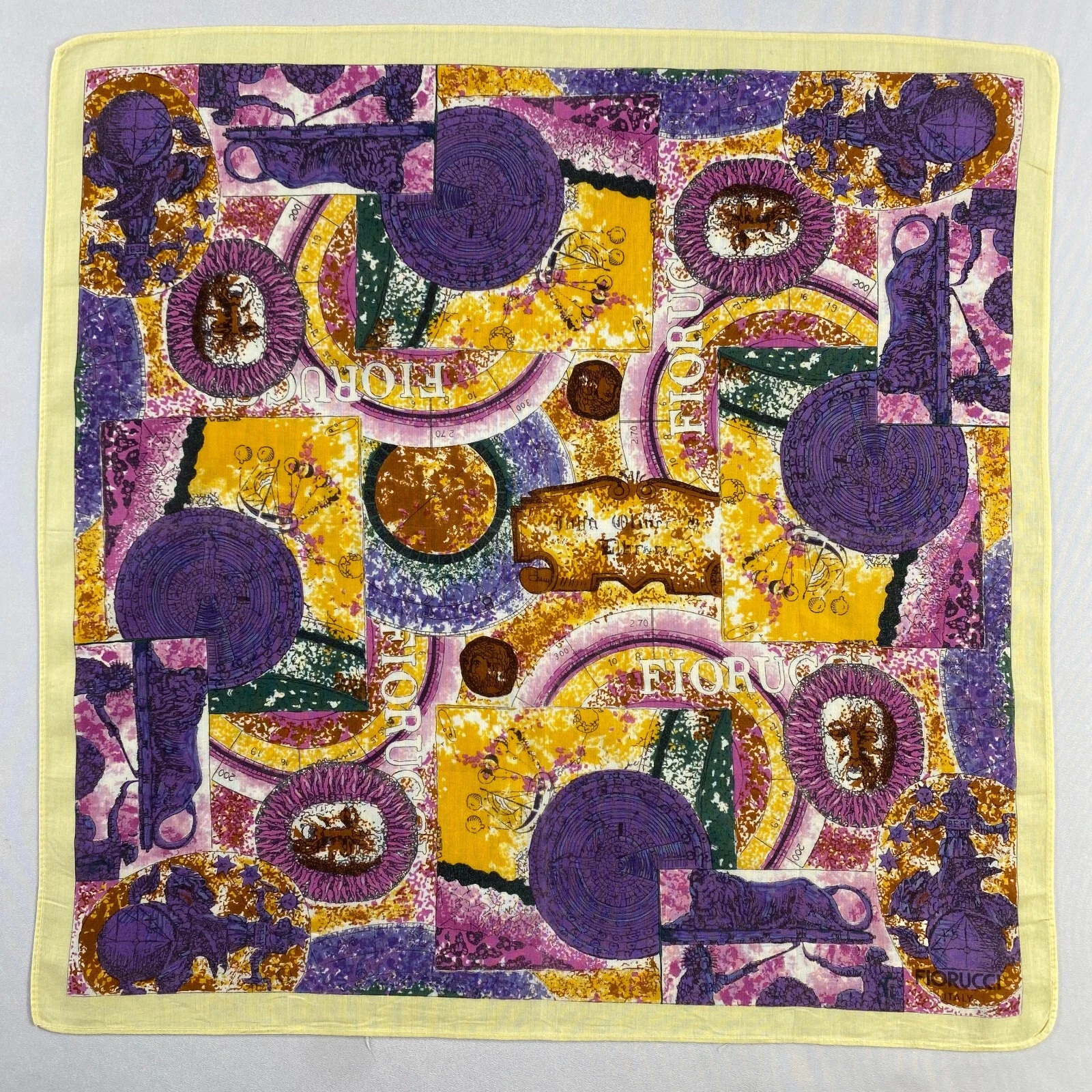 Vintage Fiorucci Handkerchief Pocket Square Bandana Neckerchief